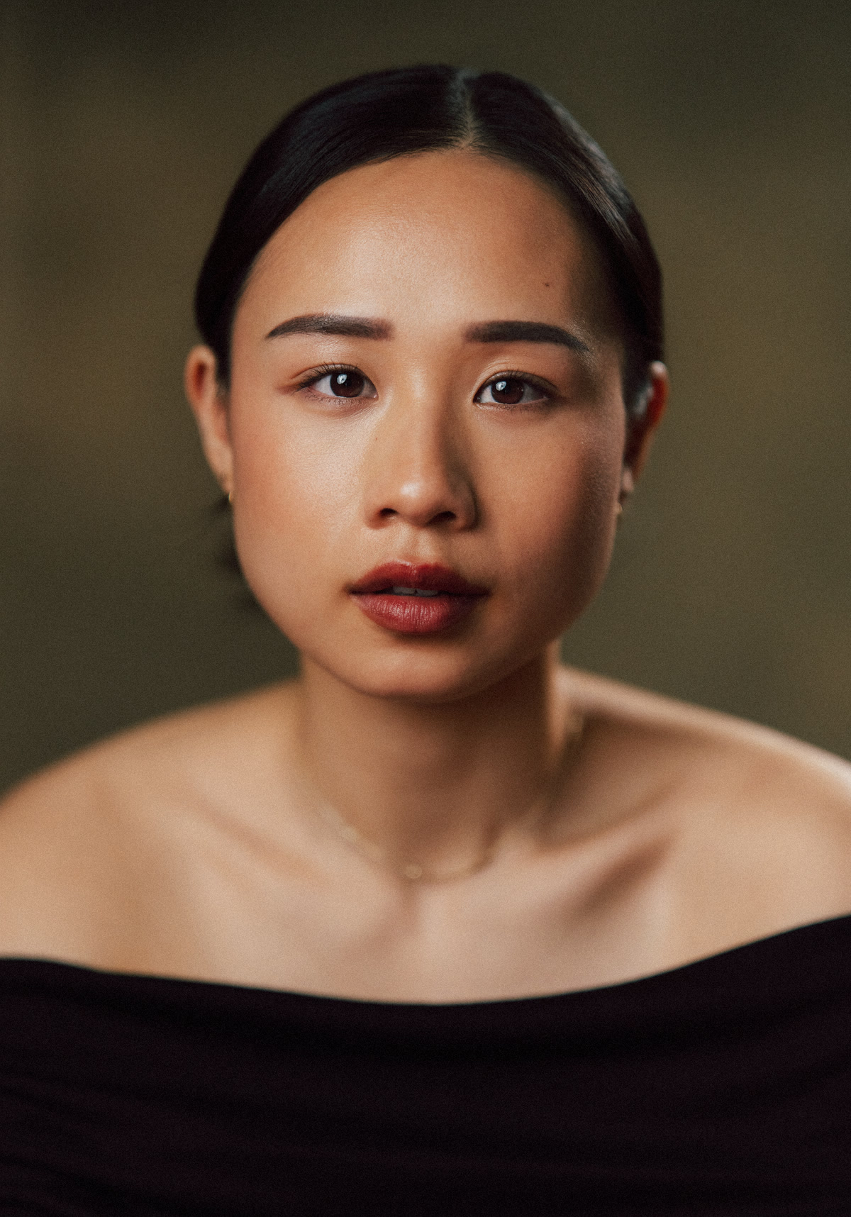 Acting headshot — intense, character-driven look, East Village studio NYC